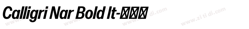 Calligri Nar Bold It字体转换